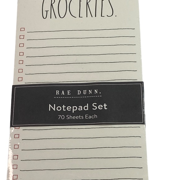Rae Dunn GROCERIES SHOP Notepad Set - Picture 3 of 4